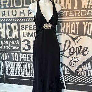 Vintage Cache 90s Mermaid Hem Whimsygoth Gown with Rhinestones